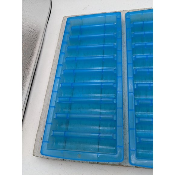 Water Sports Bottle Ice Cube Mold Tray Set of 3 Blue 3 3/4" by 3/4" - Picture 4 of 6